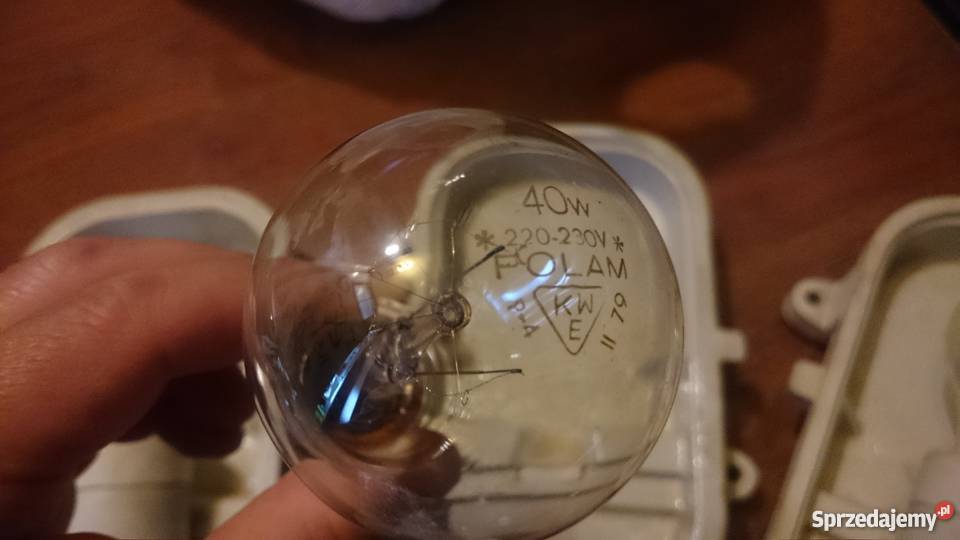 Lampy PRL 1979 oprawa porcelanowa OPKZ 60W Łódź