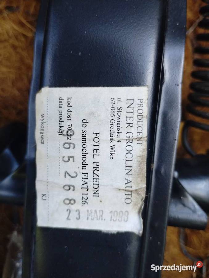 Fiat 126p Maluch Inter Groclin Fotele kanapa śląskie Krzepice