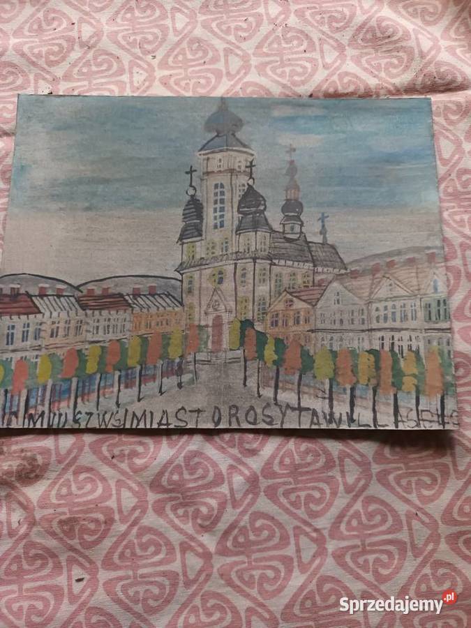 Sprzedam stary obraz akwarela Malarstwo pomorskie Malbork