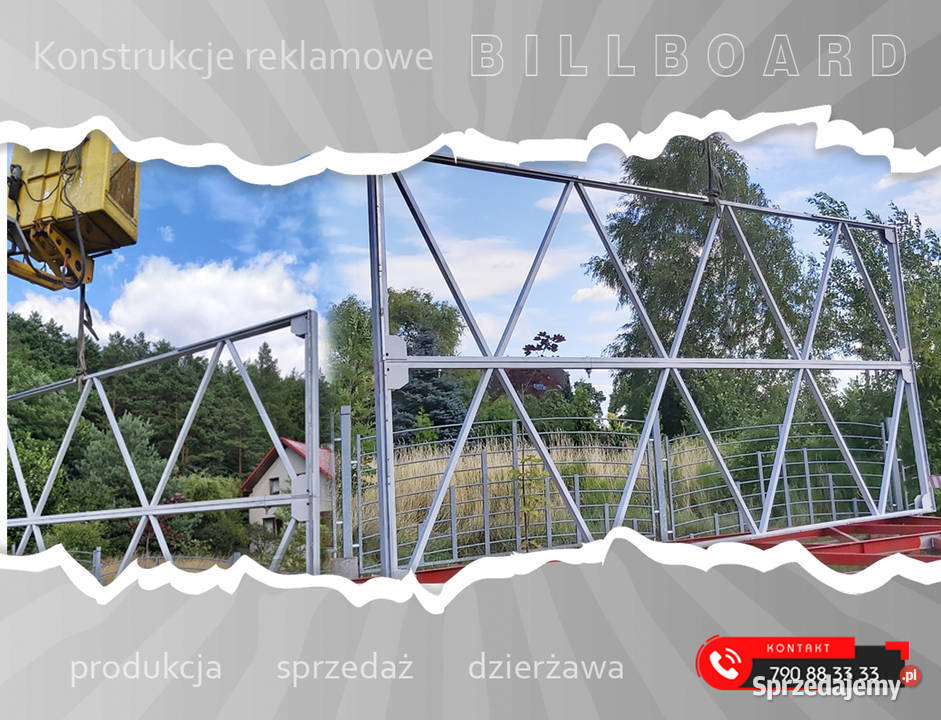 projekt konstrukcja 5m x 7 m billboard trójkąt Trzebinia