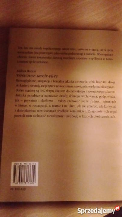 Współczesny savoir vivre Andrea Hurton Wrocław