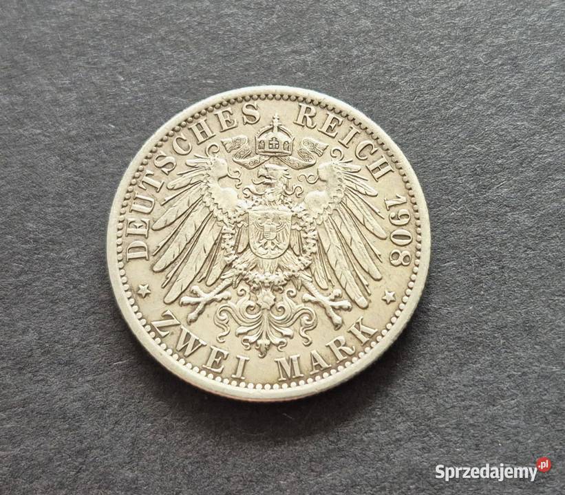 76 NIEMCY PRUSY srebro 2 Marki 1908 r sprzedam