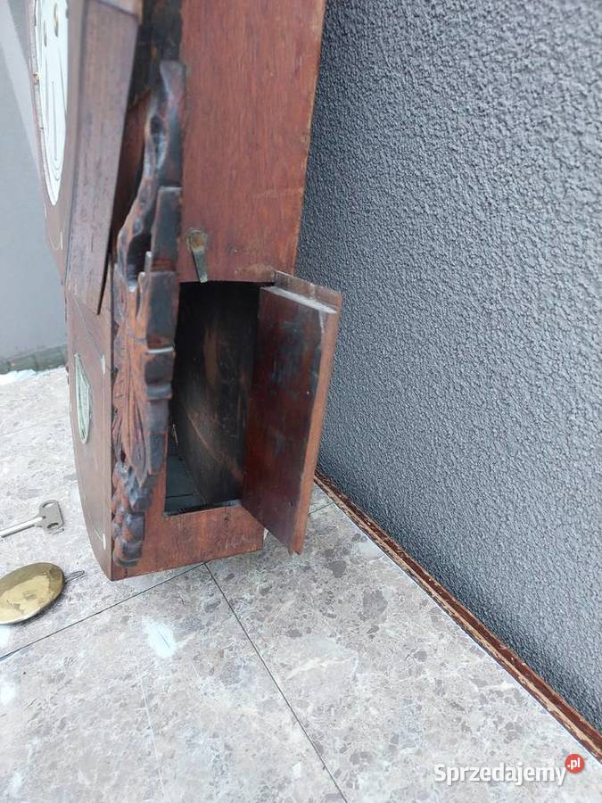 139 Stary zegar ścienny amerykański sprawny film Tczew