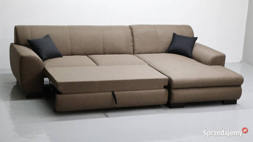 TLX Narożnik z funkcją spania brązowy kolor 76cm Poznań