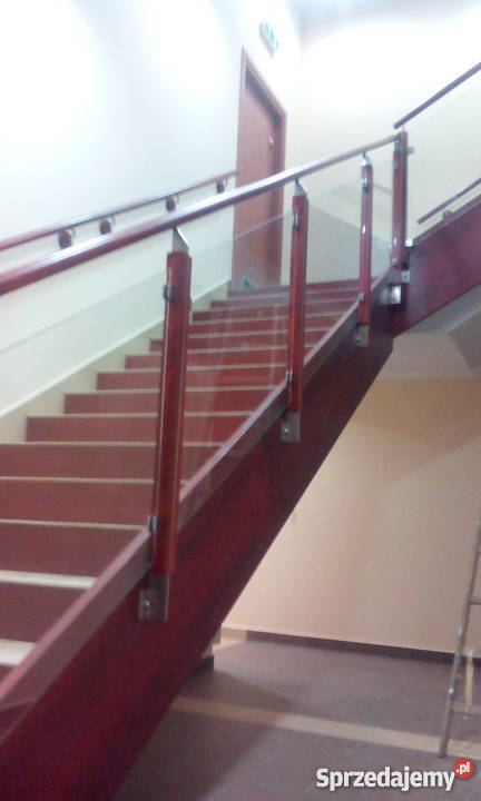 barierki balustrady nierdzewne z szybą Podłogi i schody małopolskie