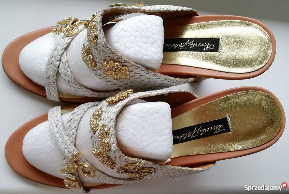 skórzane sandały klapki Beverly Feldman glamour mazowieckie Stare Zakole