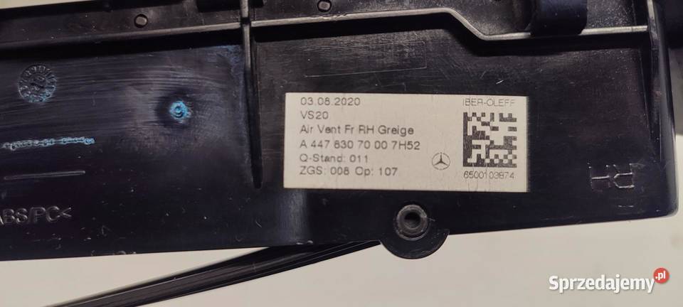 MERCEDES VITO W447 KRATKA NAWIEWU A4478307000 sprzedam