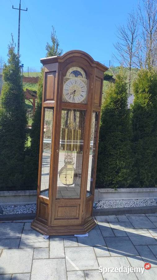 Zegar stojący w skrzyni dębowej witryna Iwonicz-Zdrój sprzedam