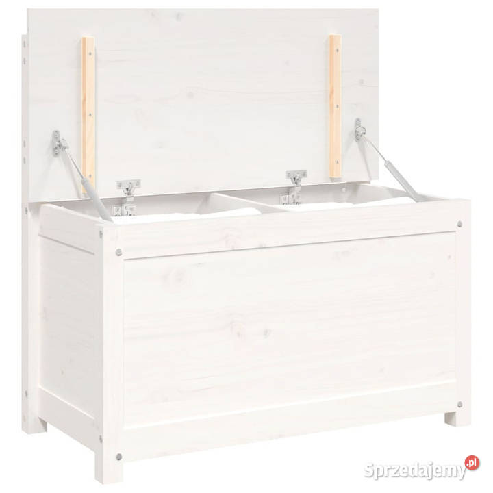 Ławka biała 80x41x77 lite drewno sosnowe mazowieckie