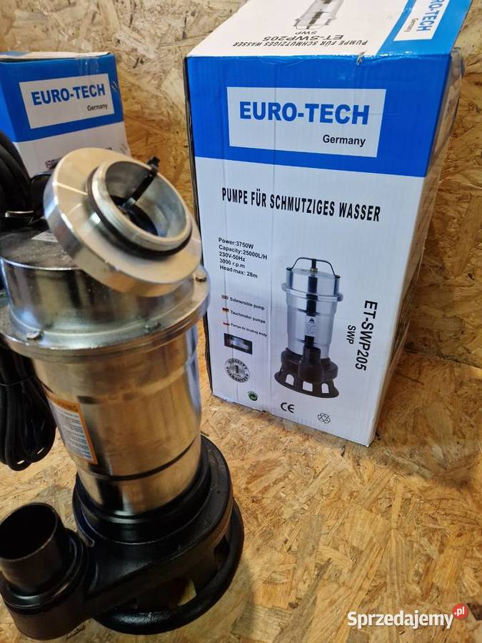 Pompa zatapialna Euro tech 3100W bez pływaka Głogowa