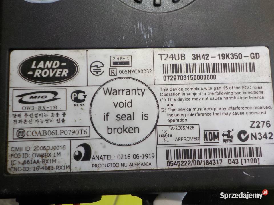 RANGE ROVER SPORT I 27 TDV6 07r modul BLUETOOTH sprzedam