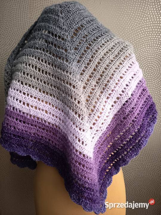 Ręcznie robiona ażurowa chusta w odcieniach Dla kobiet Dodatki Lipno