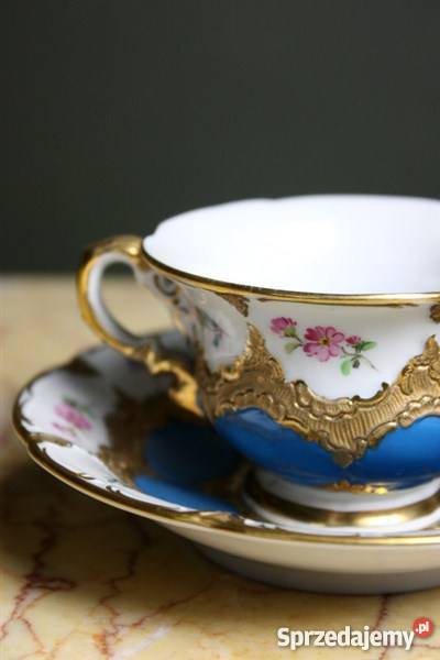 Meissen Miśnia filiżanka ze spodkiem Bform Antyki, Sztuka, Kolekcje wielkopolskie sprzedam