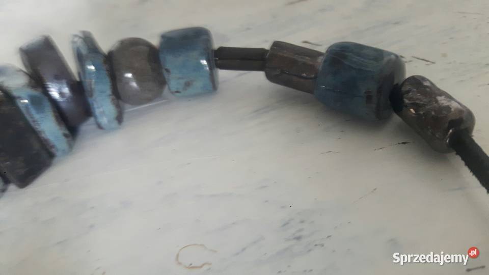 Naszyjnik ceramiczny ręcznie wykonany Otwock