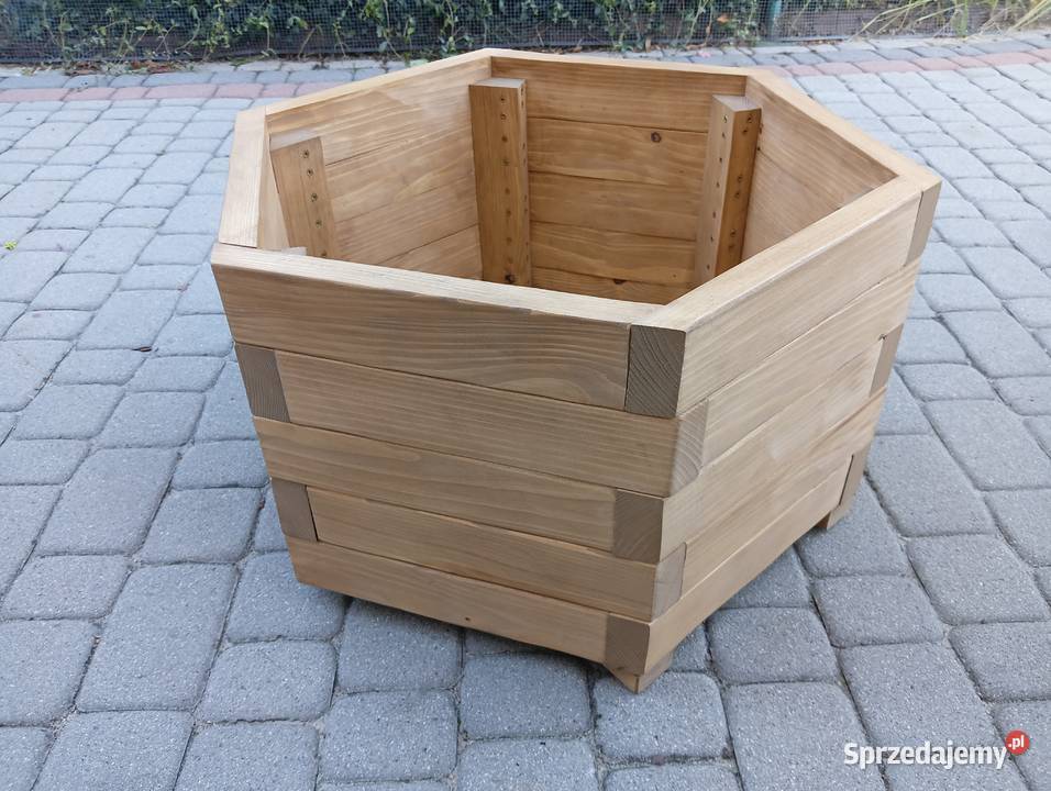 Drewniana donica ogrodowa ręcznie wykonana Rzeszów