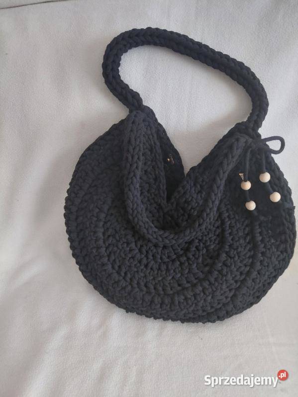 Torebka ze sznurka bawełnianego na szydełku Gostyń sprzedam