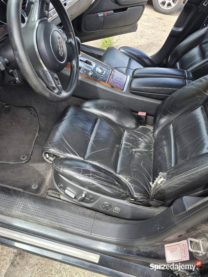 Sprzedam Audi A8 40 TDI 2004 353 tkm kolizji skórzana tapicerka Wysokie Mazowieckie