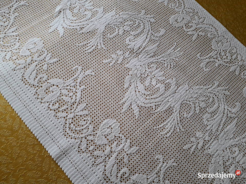 Bieżnik żakardowy na ławę stol biały małopolskie Kraków