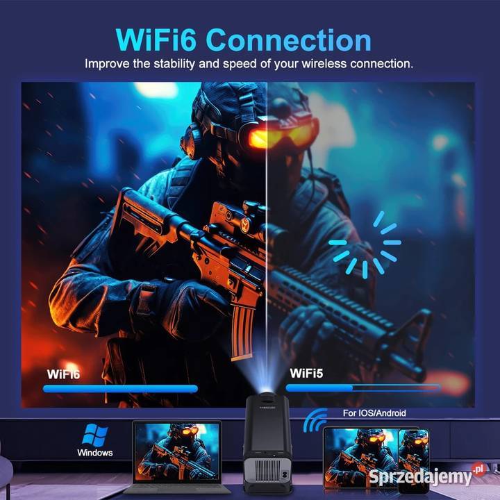 Projektor 4k Hy320 FullHD smart Android Netflix Krotoszyn