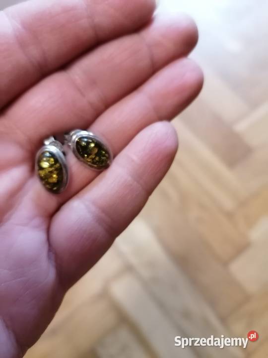 Kolczyki i zawieszka z bursztynu Gdańsk sprzedam