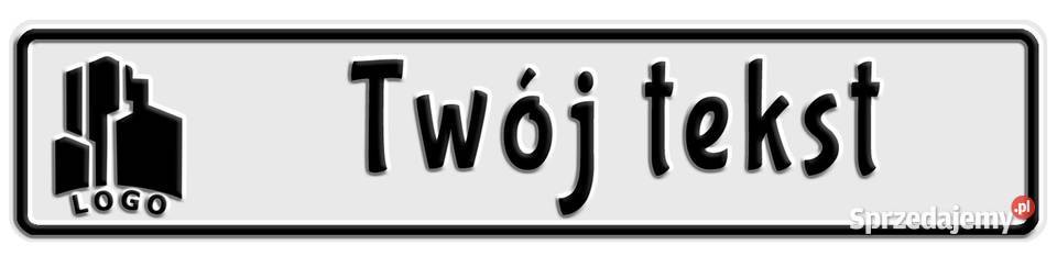 Tablice indywidualne z Twoim logo znakiem zachodniopomorskie Szczecin sprzedam