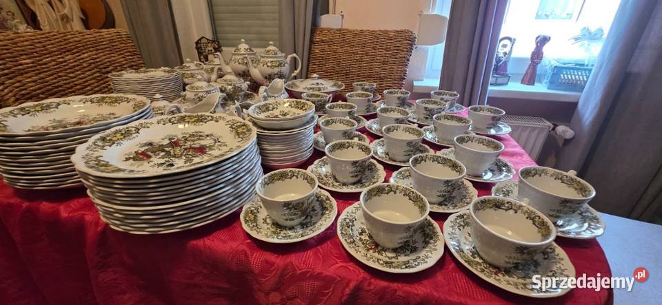 Antyczny angielski serwis porcelanowy Ridgway Łódź