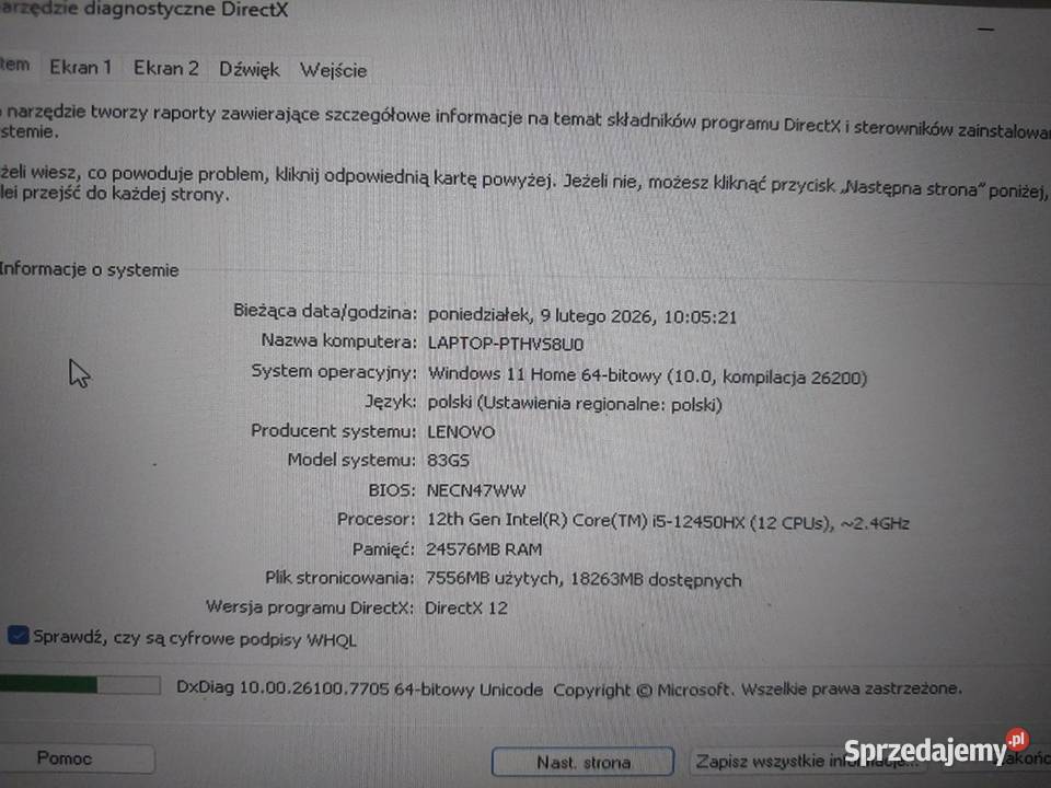 Sprzedam Lenovo LOQ Łapy