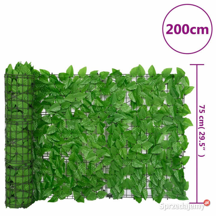 Osłona balkonowa zielone liście 200x75 WM3216421 mazowieckie