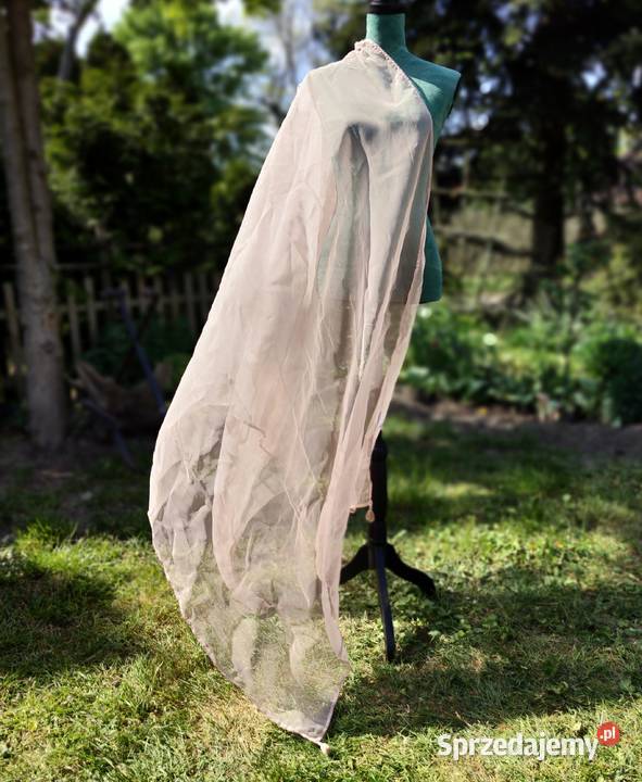Duża ozdobna chusta szal stole róż organza etola Pozostałe Szczecin