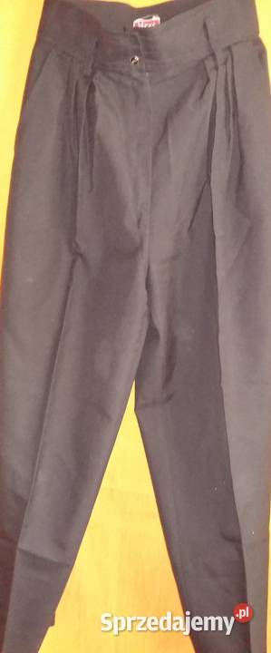 Spodnie damskie czarne z podwyższonym stanem M Łódź