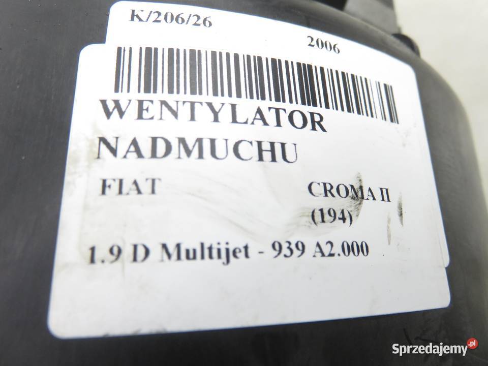 DMUCHAWA FIAT CROMA II 194 007013E osobowe