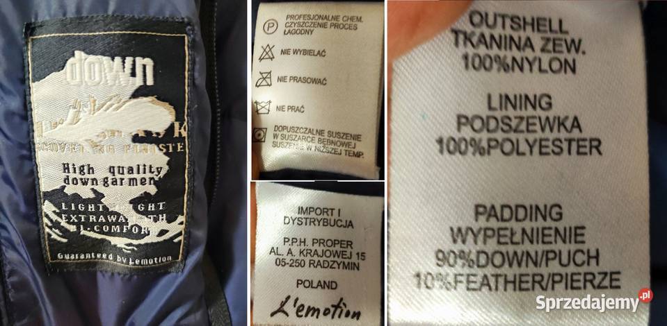 Lemotion puchowa kurtka płaszcz z kapturem jenot Wiosenna/Jesienna  świętokrzyskie Kielce sprzedam