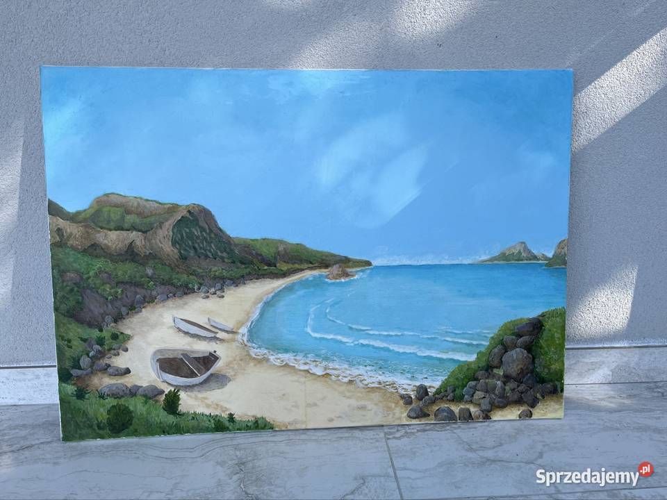 Obraz olejny pejzaż 100x70 dolnośląskie