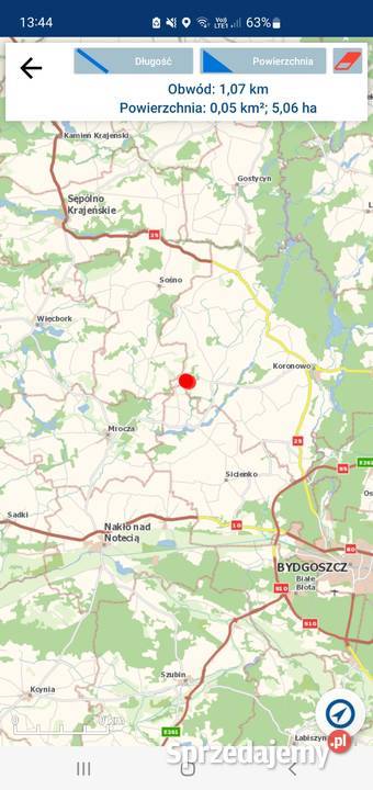 Sprzedam ziemię rolną 105ha Popielewo Gm Koronowo