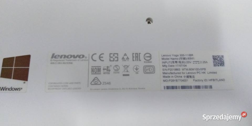 LENOVO YOGA 300 LAPTOP 2W1 RAM2GB SSD 32GB 116 WiFi  Pabianice