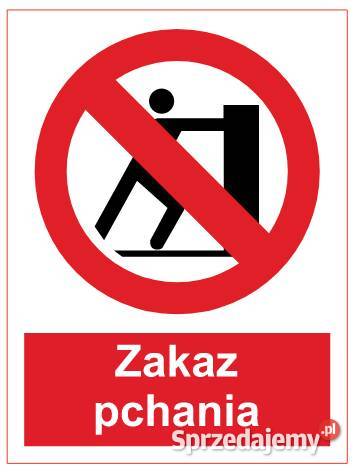 Naklejka BHP Zakaz pchania GC083