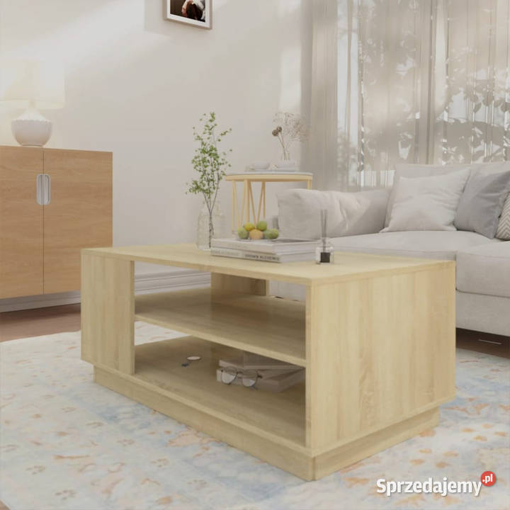 Stolik kawowy dąb sonoma 102x55x43 materiał Warszawa