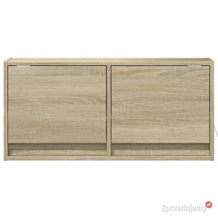 Ścienna szafka TV z LED dąb sonoma 80x31x35