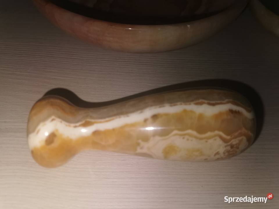 Moździerz świecznik i inne z onyksu Nowy Tomyśl sprzedam