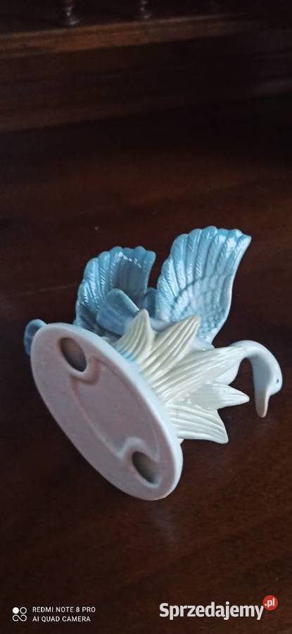 Figurka 2 łabędzi Porcelana i szkło pomorskie Gdańsk sprzedam