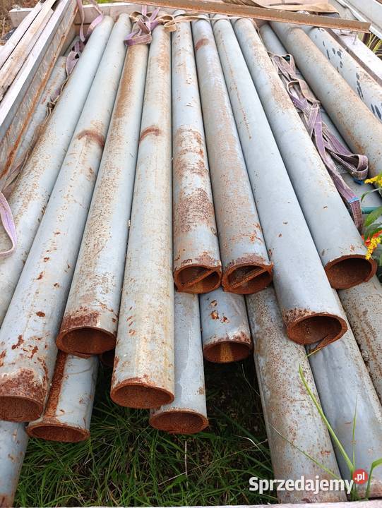 Rury stalowe fi 133 mm słupki Czarny Las