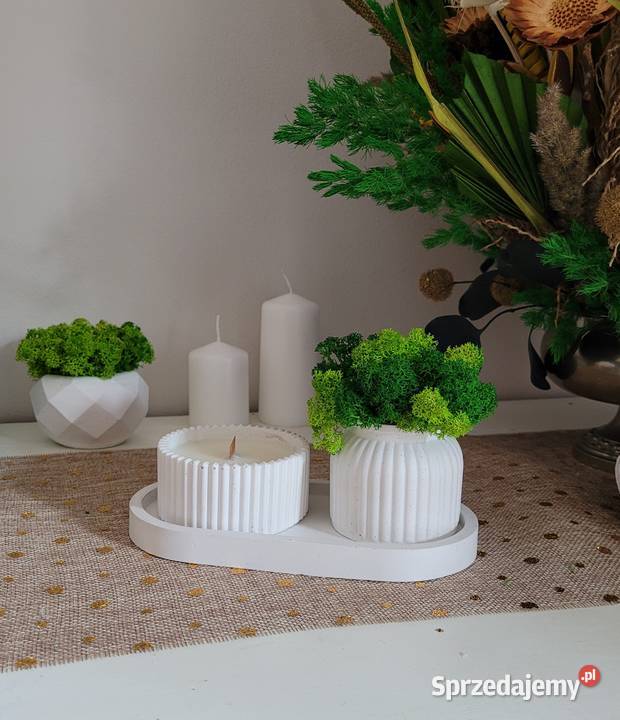 Zestawy dekoracyjne z kwiatami świeca zapachowa Poznań