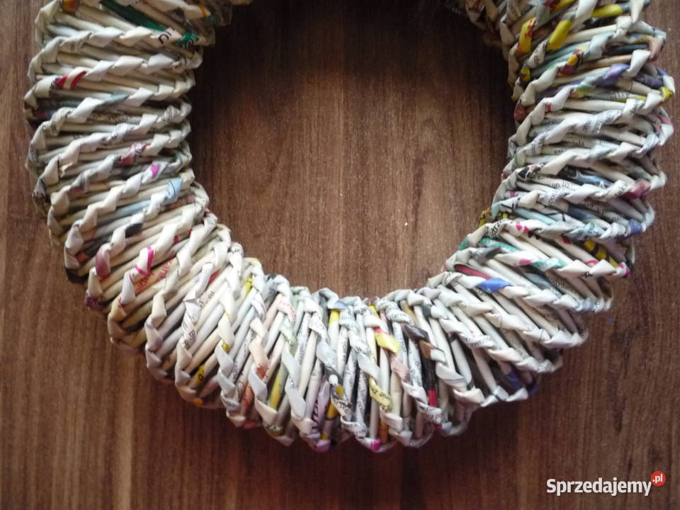 Duży Wianek baza do stroików Origami z gazet Szczecin