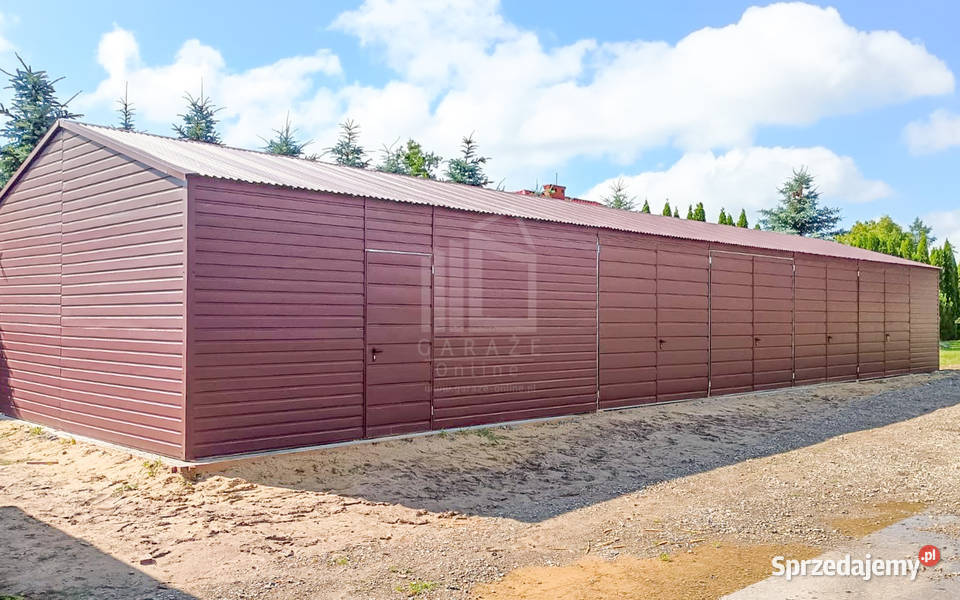 Hala Garaż Blaszany 20x6m 4x Brama dwuskrzydłowa Gdynia