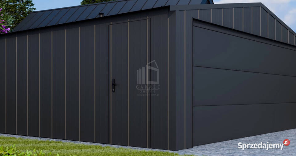 Garaż blaszany 5x6 brama segmentowa drzwi blacha 30m2 Sprzedaż Nysa sprzedam
