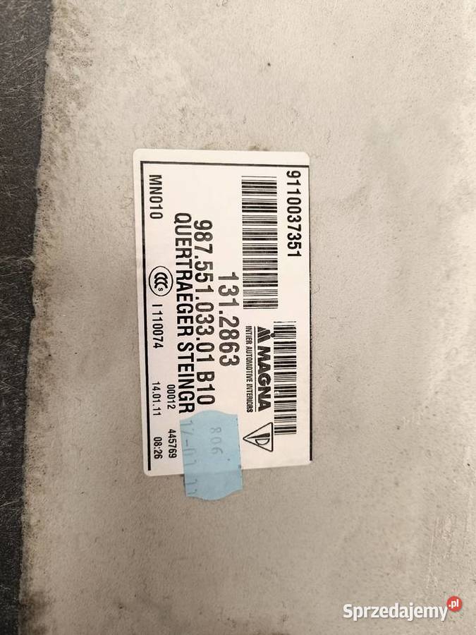 Wykładzina ściany grodziowej tył tunel dolna świętokrzyskie Bieliny