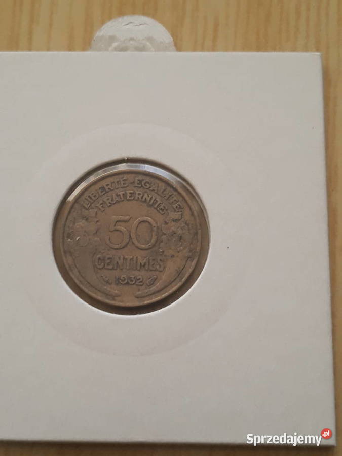 50 Centimes Francja 1932 r wielkopolskie Konin