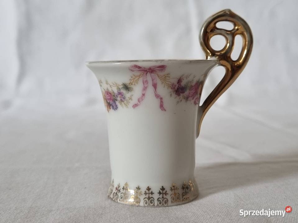 Stara porcelanowa filiżanka do mokki w stylu Warszawa