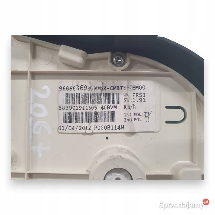 LICZNIK ZEGARY 9666636980 Peugeot 206 14 8V Chełm