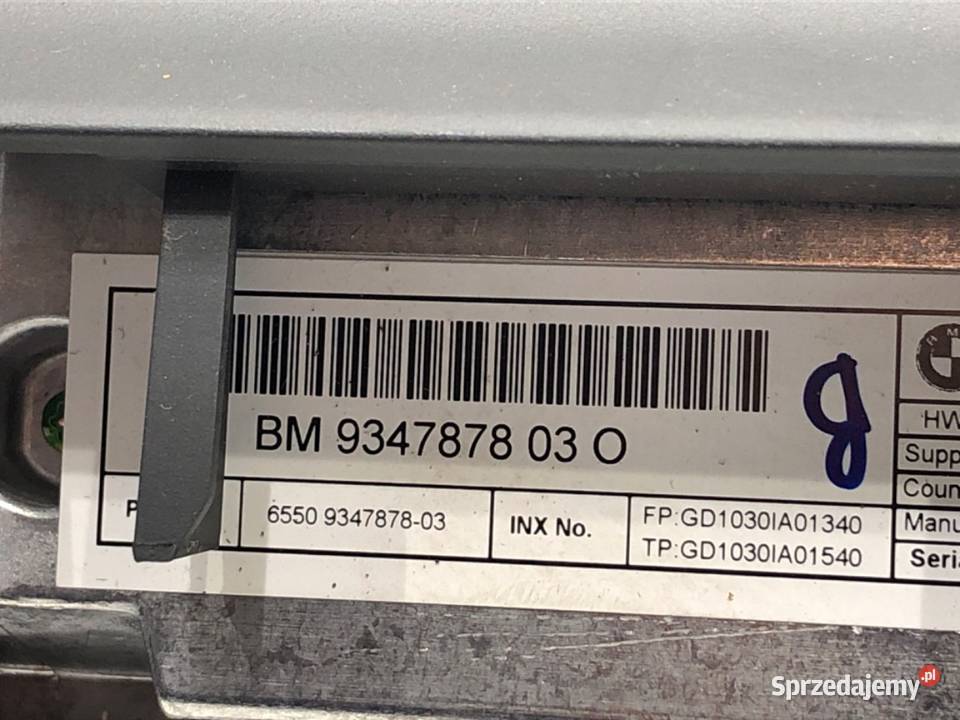 WYŚWIETLACZ BMW F16 9347878 1419 EKRAN MONITOR Liczniki i zegary